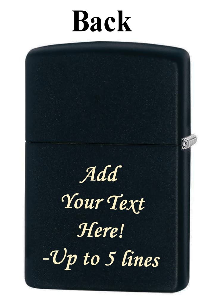 Zippo Lighter - Personalized Customize Message Engrave on Backside for Dragon Windproof Lighter Gold Plate Armor 29265