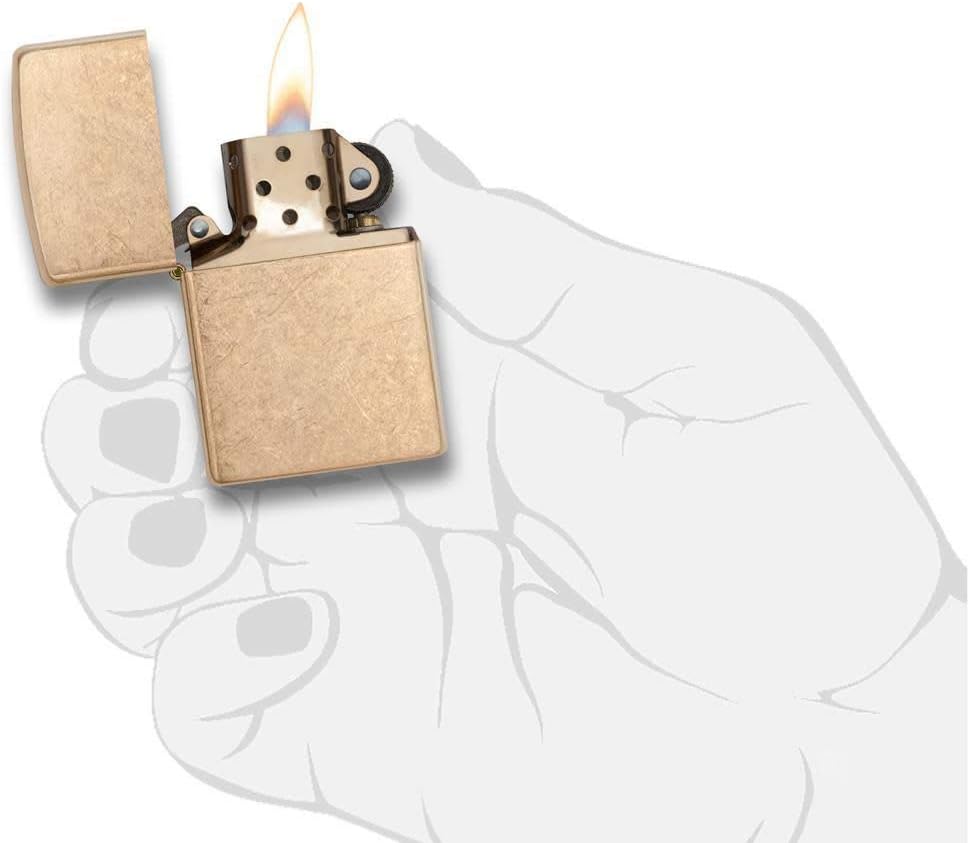 Zippo Armor Tumbled Brass Pocket Lighter