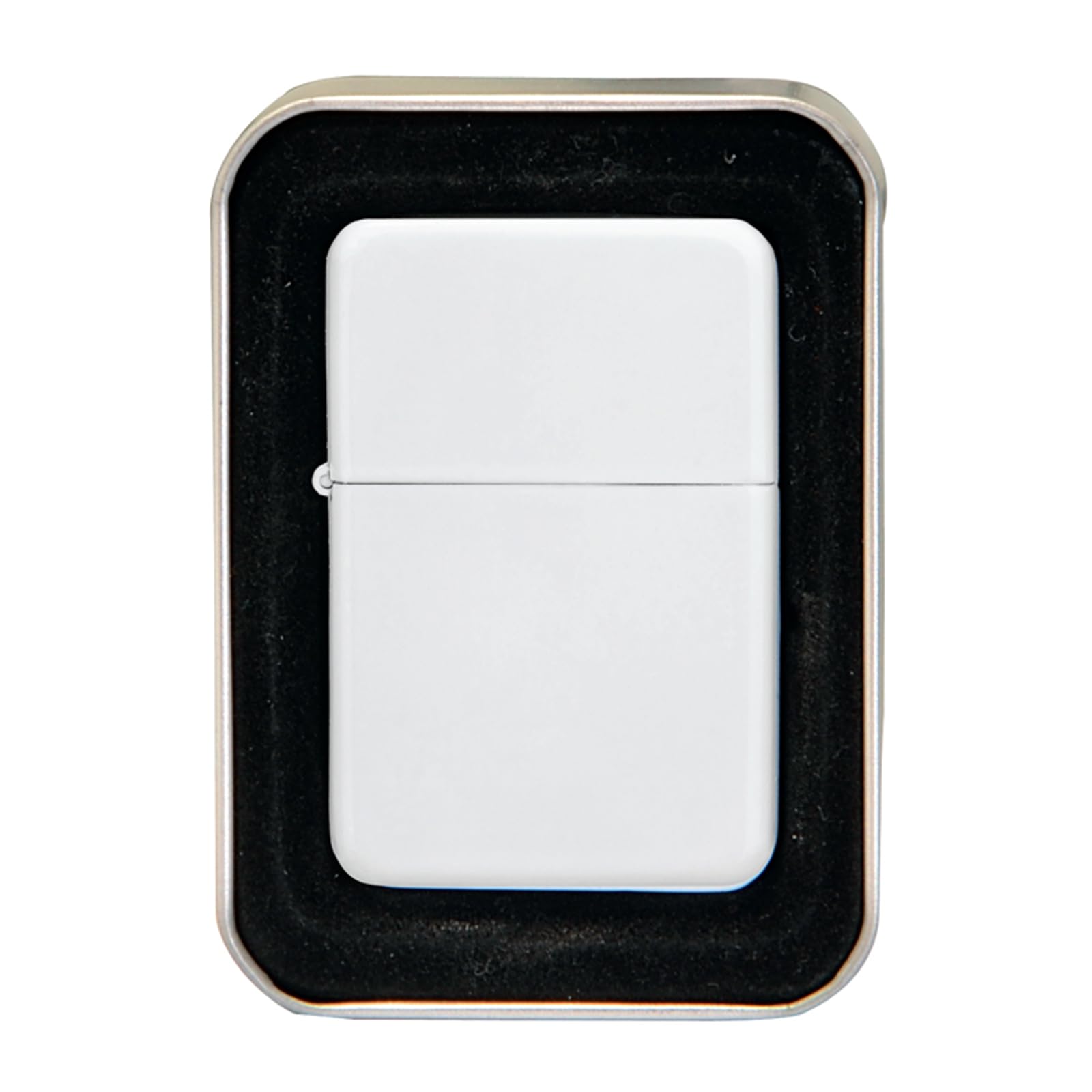 Thirsty Rhino Klik, Windproof Refillable Oil Wick Lighter with Vintage Flip Top and Aluminum Gift Case (Black)