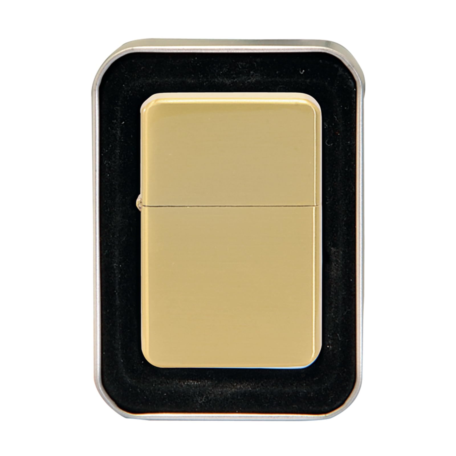 Thirsty Rhino Klik, Windproof Refillable Oil Wick Lighter with Vintage Flip Top and Aluminum Gift Case (Black)