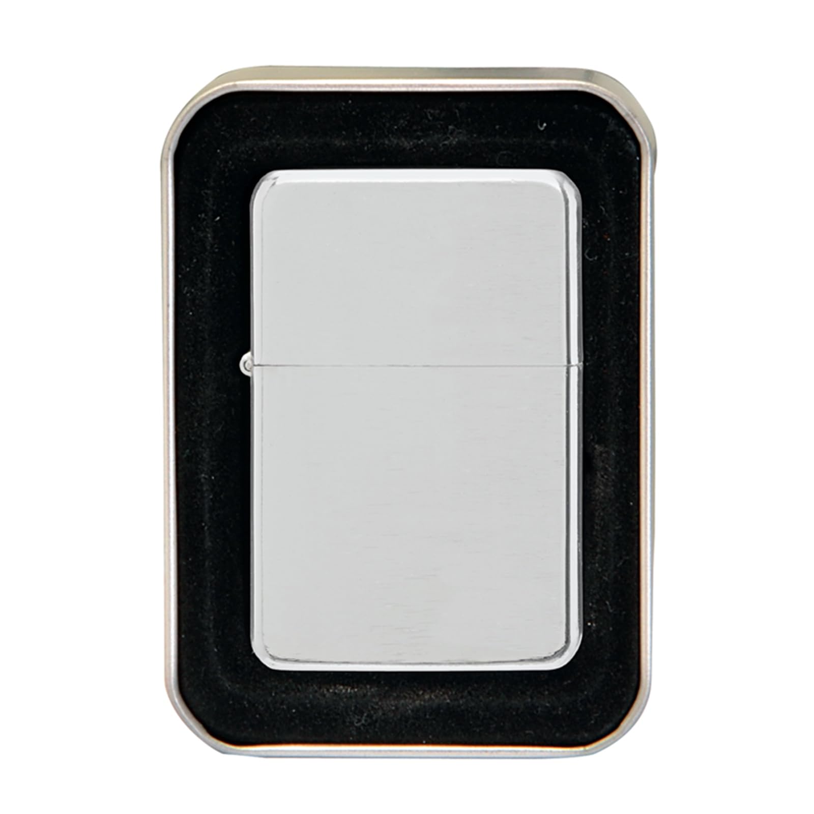 Thirsty Rhino Klik, Windproof Refillable Oil Wick Lighter with Vintage Flip Top and Aluminum Gift Case (Black)
