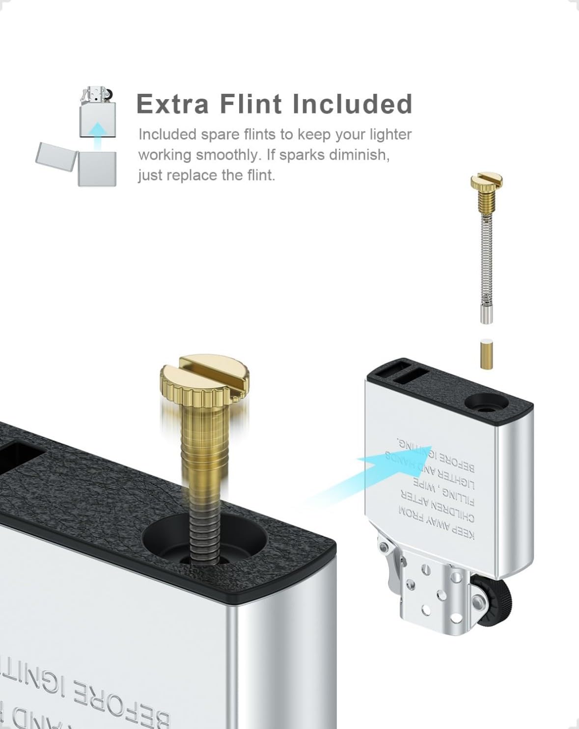 VVAY Windproof Petrol Lighter, Made by Brass, Sold Without Fluid