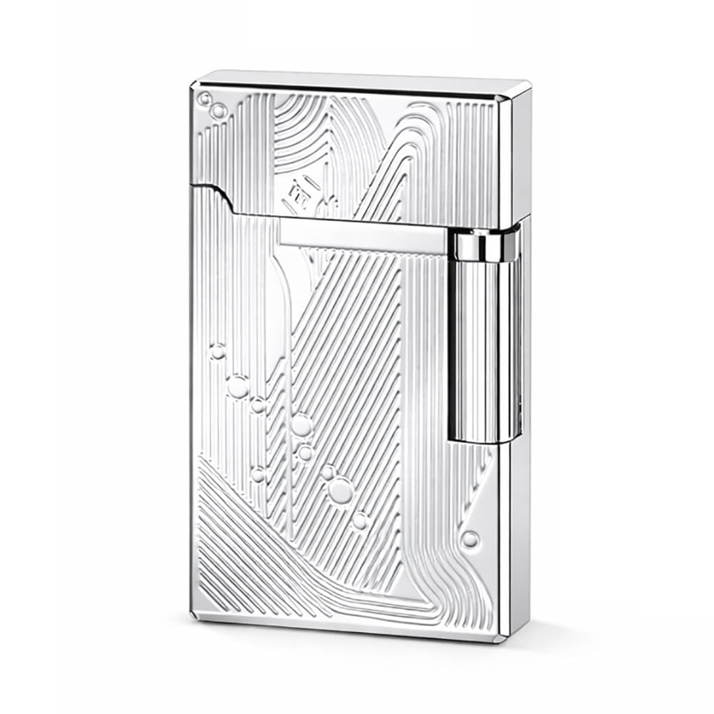 JIANCHEN Classic Metal EngravingButane Lighter, Refillable Soft Flame Flip-Top Lighter with Side Slide Ignition, Pocket Lighter for Daily Use or Gifting,Gold c