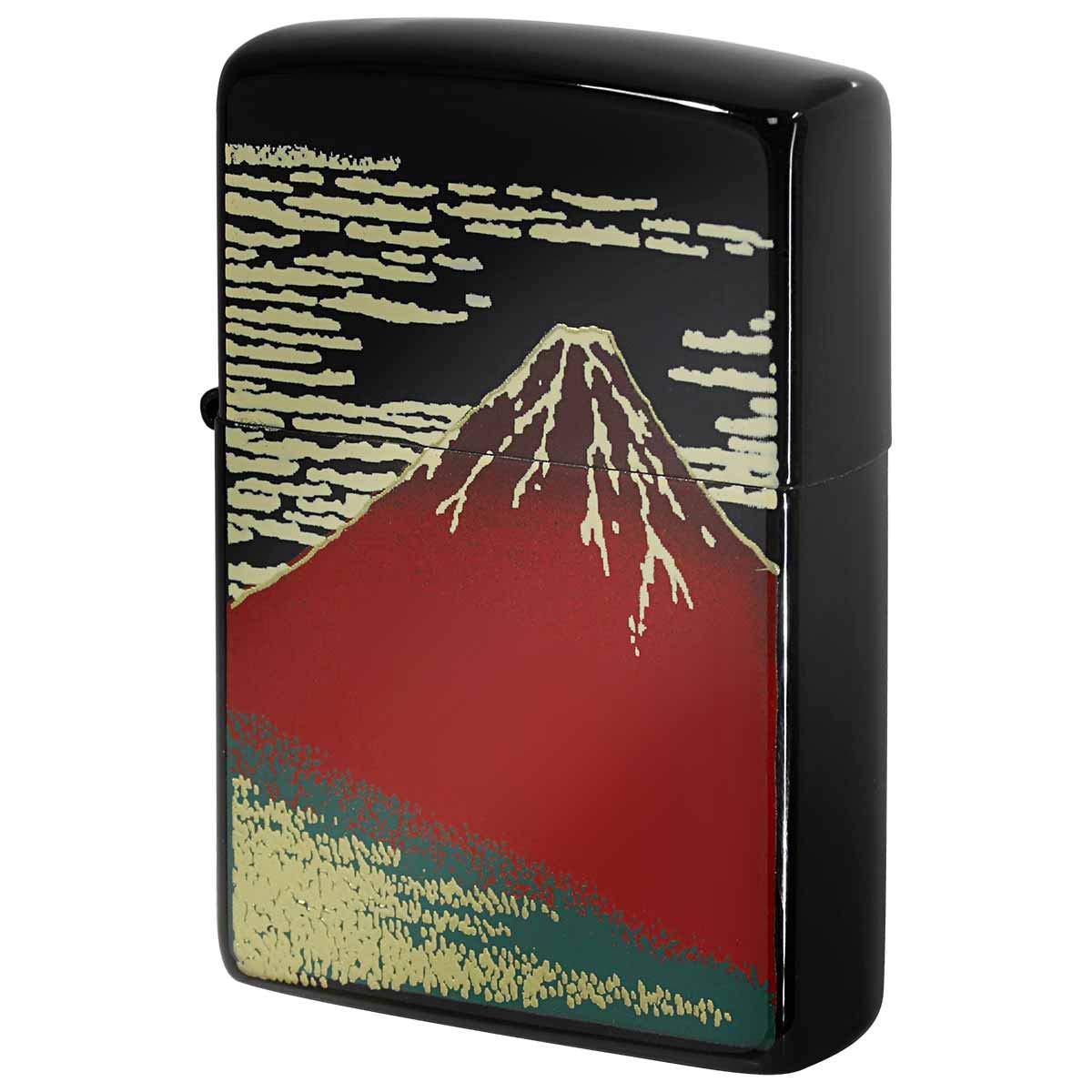 Zippo 2LA-FUJISAKURA Lighter, Fuji & Cherry Blossoms, Japanese Pattern, Height 2.2 x Width 1.5 x Depth 0.5 inches (5.5 x 3.8 x 1.3 cm)