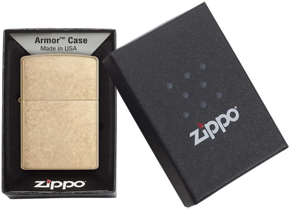 Zippo Armor Tumbled Brass Pocket Lighter