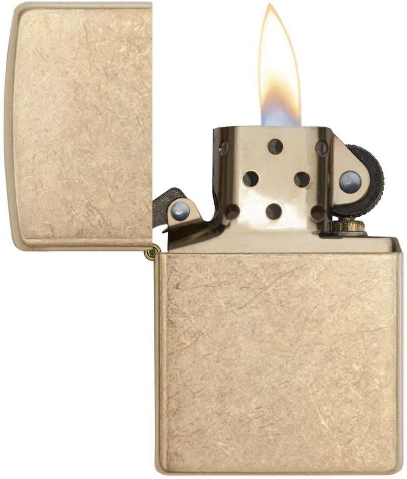 Zippo Armor Tumbled Brass Pocket Lighter