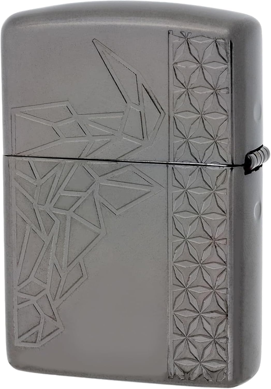 Zippo Lighter with Special Sticker, Windproof, Brass, Armor Zippo, Shell, Plating Coating, Etched, Double Sided, Serial Number, Black, Gift, Present