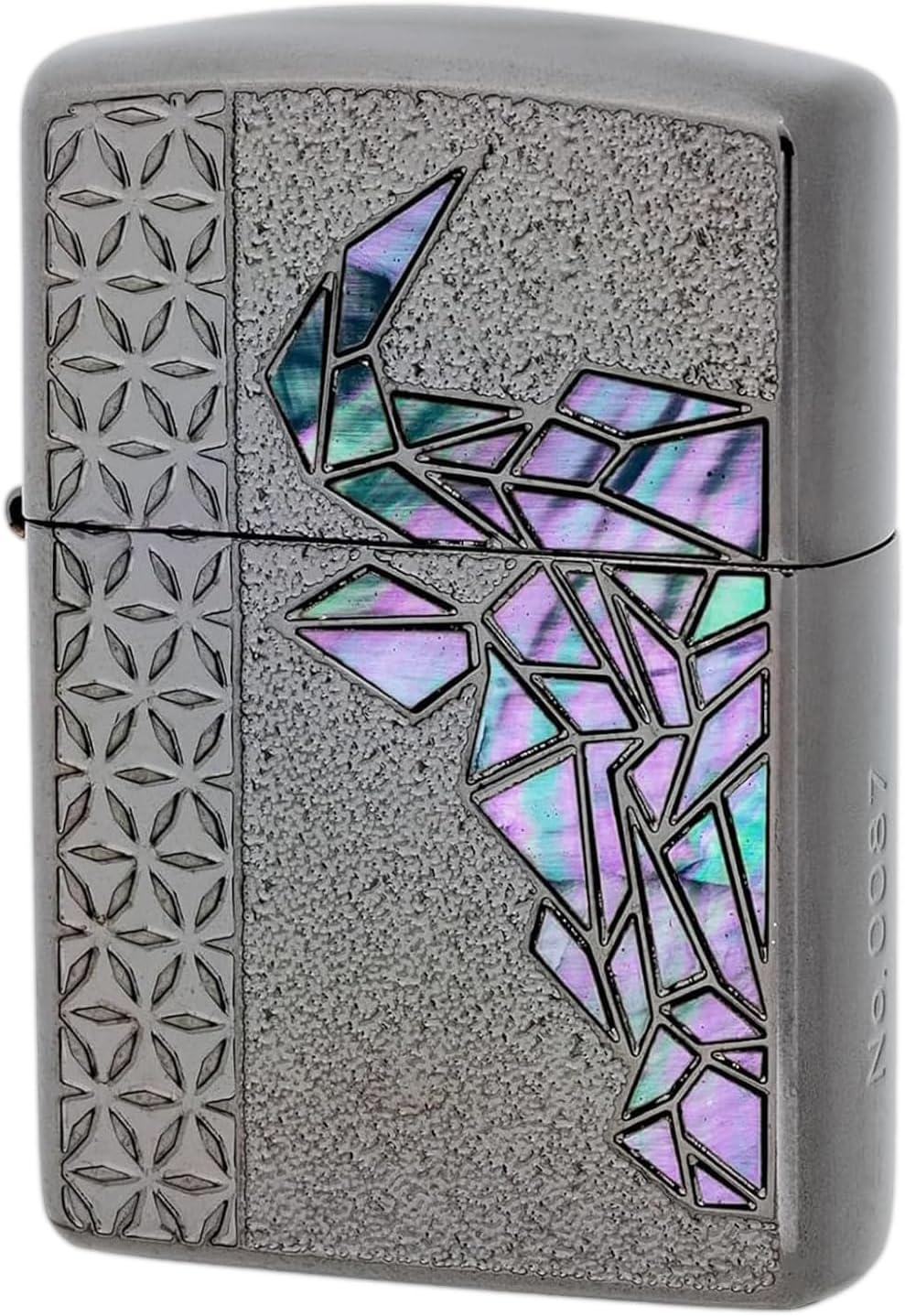 Zippo Lighter with Special Sticker, Windproof, Brass, Armor Zippo, Shell, Plating Coating, Etched, Double Sided, Serial Number, Black, Gift, Present