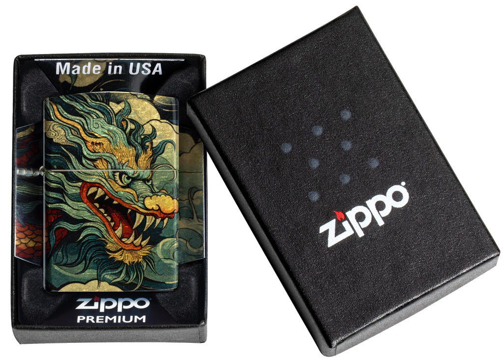 Zippo Dragon Fusion Design 540 Tumbled Brass Pocket Lighter